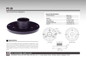 画像2:  PAudio 1inchドライバー用アダプター PC35