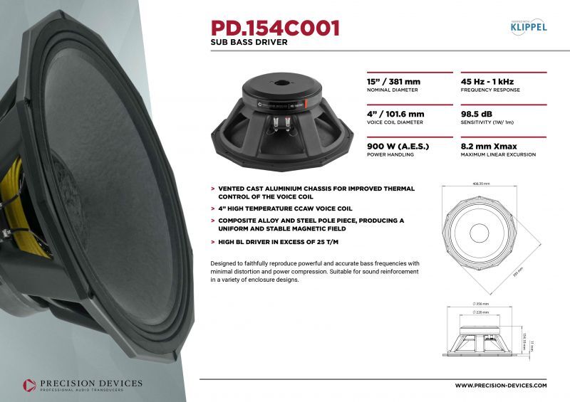 画像2: PD.154C001 /   PRECISION DEVICES 15inch/38cm 